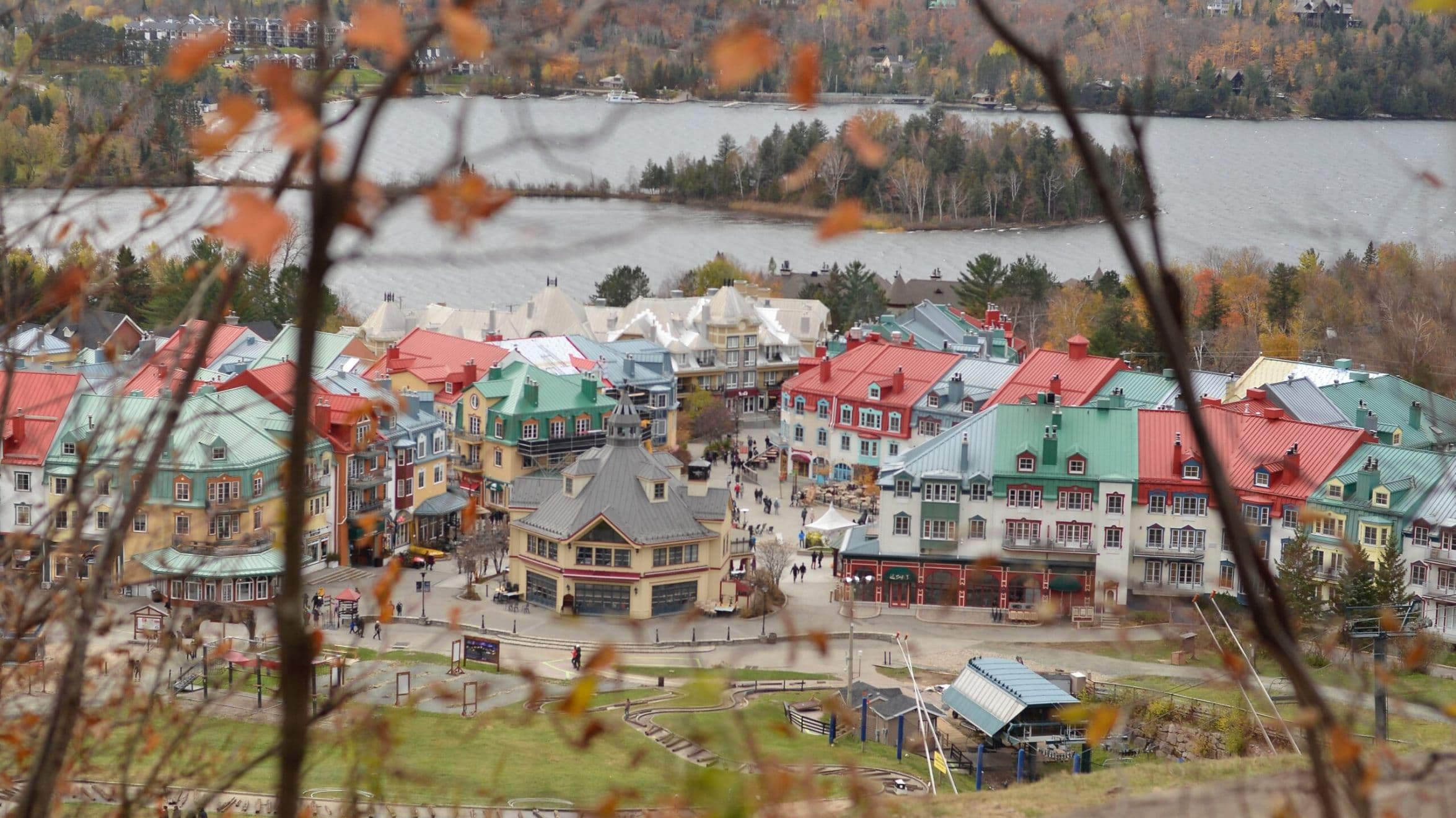 Tremblant Station during beautiful fall season.