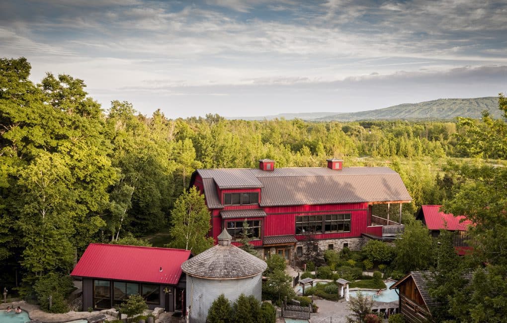 Scandinave Spa at Sunset