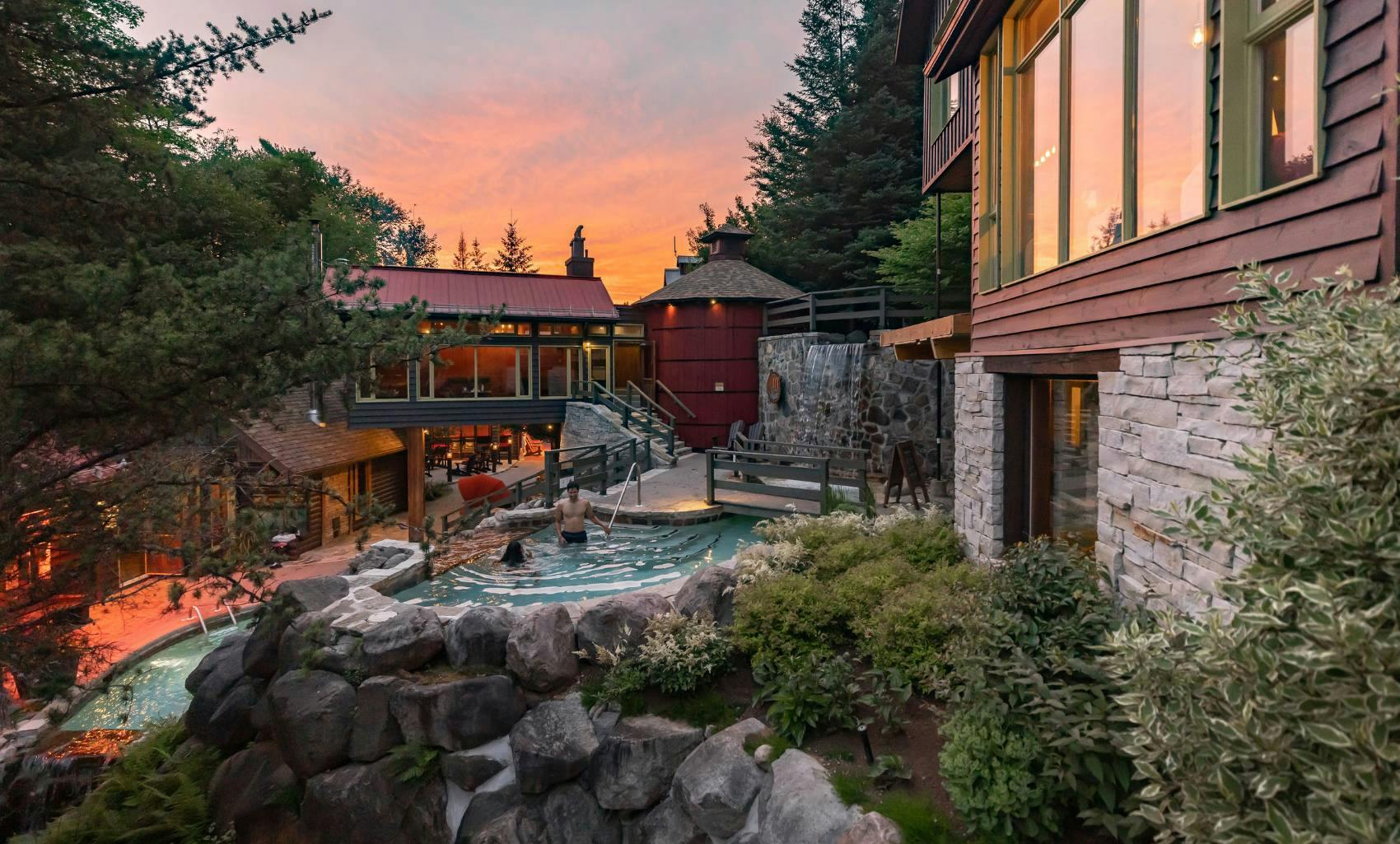 Enjoy a sunset experience at Scandinave Spa