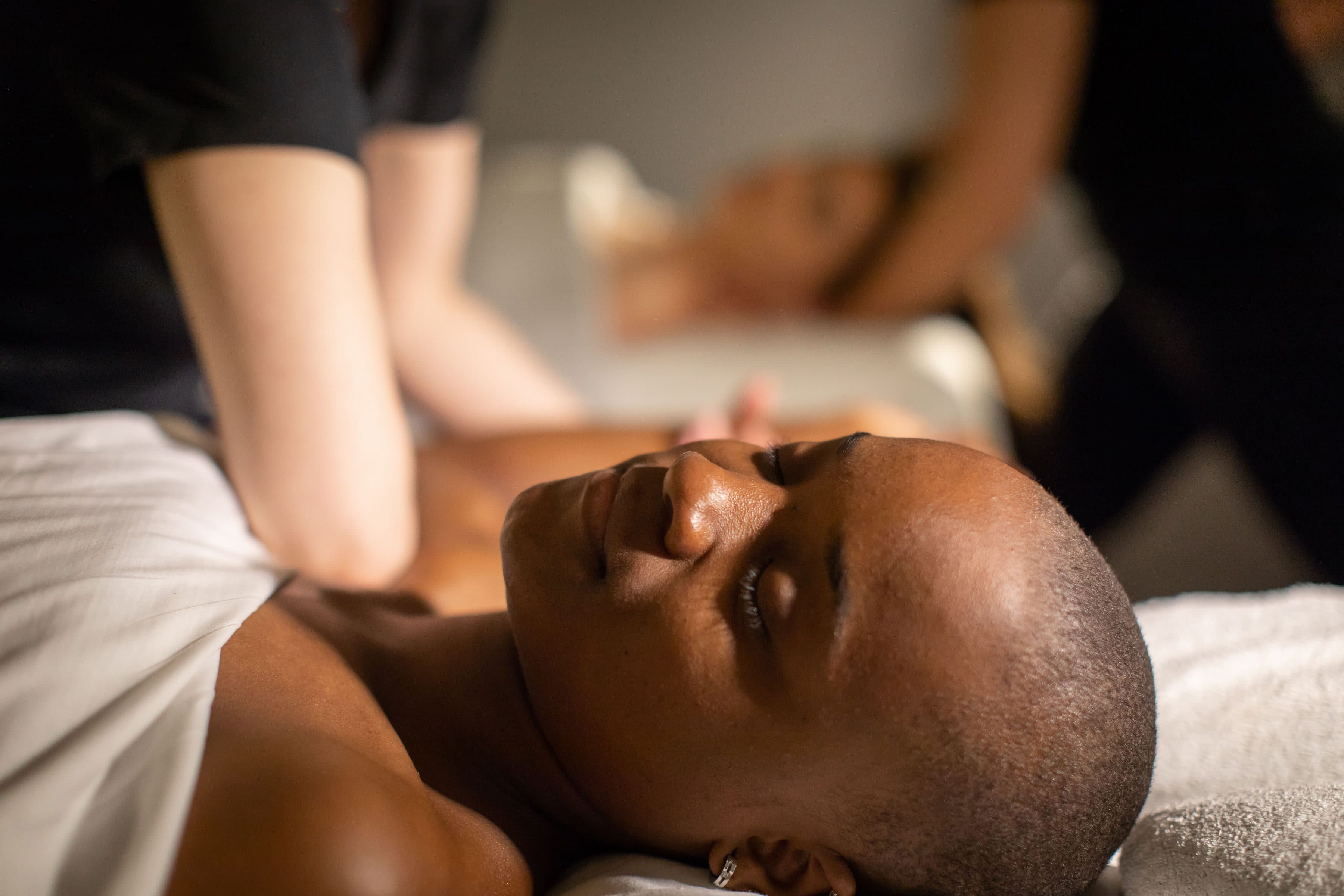 Women getting massage