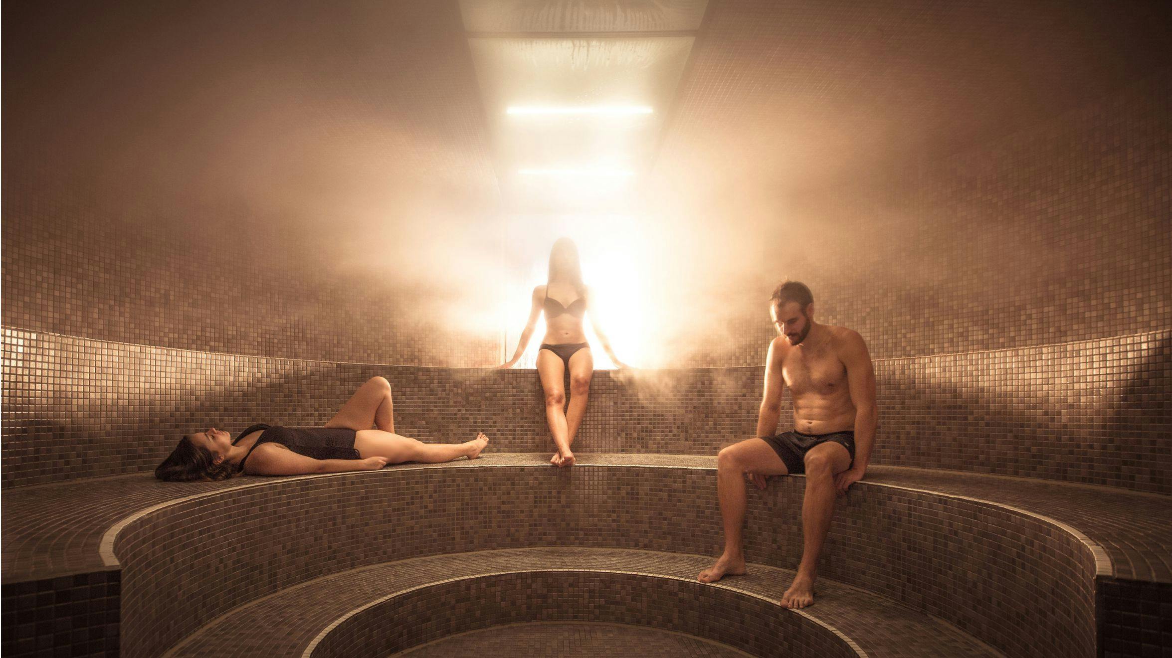 Steam room in Scandinave Spa Vieux-Montreal